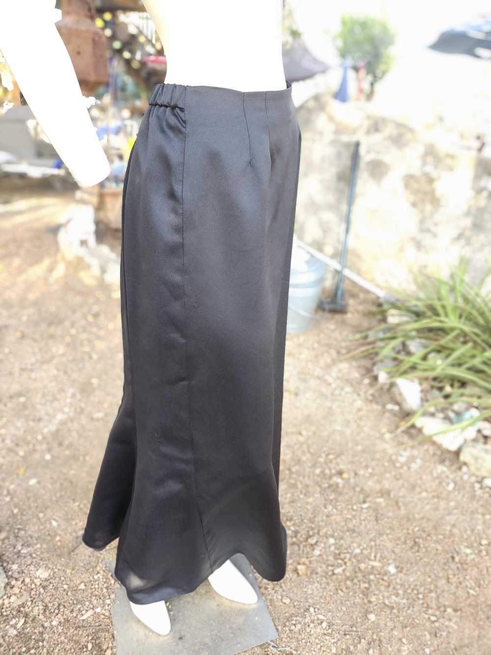 New W Tag Alex Evenings Black Maxi Skirt - Sleek Evening Silhouette Edge S - Picture 2 of 11